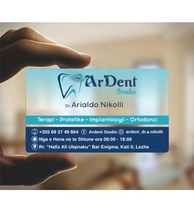 0.500 MİKRON ŞEFFAF BUZLU PVC KARTVİZİT - DİŞÇİ 2  - 500 ADET