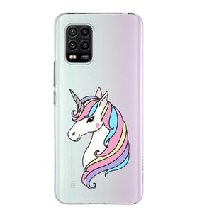 Xiaomi Mi 10 Lite Uyumlu Kapak Unicorn Tasarımlı Şeffaf Silikon Kılıf