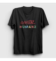 Presmono Unisex Siyah Humanz V2 Gorillaz T-Shirt 54754tt