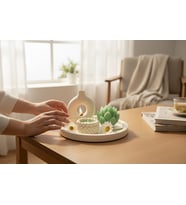 Mumelia Candles Eterik Temalı - Doğal Soya Taştozu Tasarım Mum Seti - Yeşil