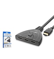 HADRON HDX7870 HDMI Switch 4K 60 Hz HDR Kablolu 3 Giriş 1 Çıkış Siyah
