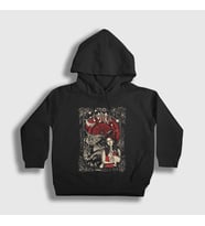 Presmono Unisex Çocuk Siyah Universe Gojira Kapüşonlu Sweatshirt 414388tt