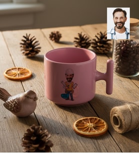 Kişiye Özel Karikatürlü İnşaat Mühendisi T Pastel Kupa Mühendisler Günü Hediyesi