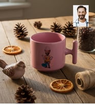 Kişiye Özel Karikatürlü İnşaat Mühendisi T Pastel Kupa Mühendisler Günü Hediyesi