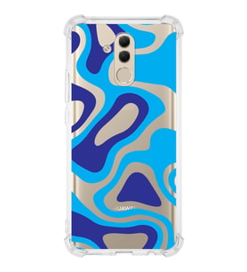 Huawei Mate 20 Lite  Köşe Korumalı Antişok Kapak Renkli Desen Tasarımlı Şeffaf  Kılıf
