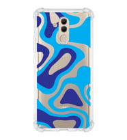Huawei Mate 20 Lite  Köşe Korumalı Antişok Kapak Renkli Desen Tasarımlı Şeffaf  Kılıf