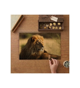 Aslan Kral Tasarımı 240 parça Ahşap Puzzle Ahşap Kutuda MP11027