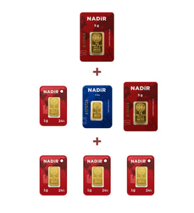 Nadir Gold 24 Ayar 16,5 Gram Altın (2 Ad 5 Gram Altın + 1 Ad 2,5 Gram Altın + 4 Ad 1 Gram Altın )