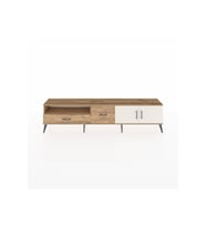 Arges TV Ünitesi 2 Raflı 2 Çekmeceli 2 Kapaklı 220x30x51 Çam-Aytaşı/Çam