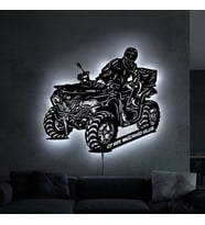 Kişiye veya Fotoğrafa Özel Led Işıklı Ahşap Hediyelik Motosiklet Tabloları, Dekor