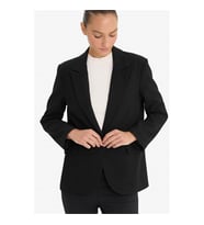 Defacto Regular Fit Düğmeli Siyah Kadın Blazer Ceket F9465AX/BK81