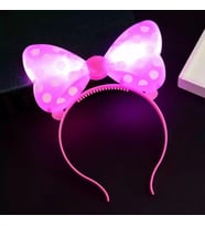 PEMBE IŞIKLI TAÇ PİNK HEADBAND LED LİGHT PEMBE MİNNİE MOUSE IŞIKLI TAÇ PEMBE MİKİ TAÇ KONSER TACI