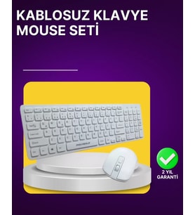 Kablosuz Klavye Ve Mouse Seti - Ergonomik Tasarım, Sessiz Kullanım, Geniş Uyumluluk
