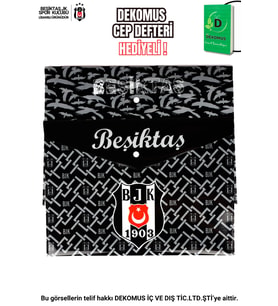 "DEKOMUS CEP DEFTERİ HEDİYELİ" YENİ SEZON LİSANSLI BEŞİKTAŞ TEKLİ ÇITÇITLI DOSYA