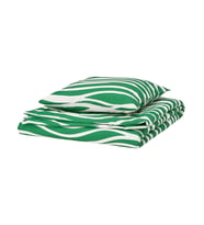 Ikea Portlakmalla Yeşil-Beyaz 150X200/50X60 cm Tek Kişilik Nevresim Seti