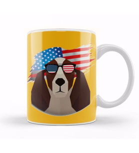 DOG İndependence Day 4th Of July Gift Celebration Patriotic Kupa Bardak Porselen
