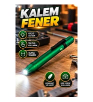 LED Kalem Fener – Klipsli Kompakt Tasarım ve Tek Tuşlu Kullanım