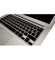 Rusça Klavye Macbook Air Pro Kılıf (Eski USB’li Model 2008/2017 yılı) ile Uyumlu (Siyah)