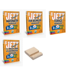 LGS 8.Sınıf JETT Matematik Fen Bilimleri Türkçe İnkılap Fasikülleri Seti