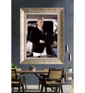 Gümüş Çerçeveli Atatürk Tablo za433
