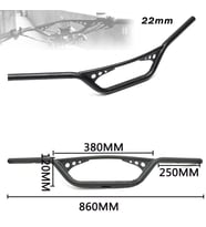 Chopper Cafe Racer Direksiyon Universal 22 mm Siyah