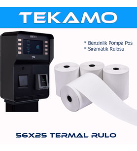 56x25 Pompa Yazarkasa Termal Pos Rulosu 10 Adet
