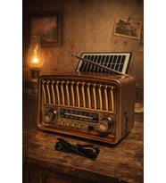 Everton Rt-852 Güneş Enerjili Nostaljik Usb Bluetooth Radyo Müzik Çalar