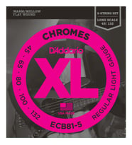 D’Addario ECB81-5 Bass Gitar Tel Seti 5 Telli Chromes Regular Light