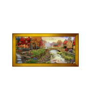 Manzara Temalı Kanvas Tablo 50 x 70 cm Gold Çerçeve