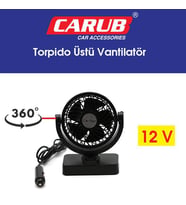 Carub Torpido Üstü 12 Volt Vantilatör 360 Derece