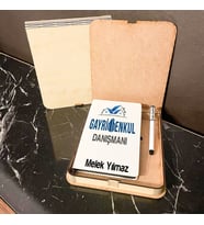 Gayrimenkul Danışmanı Ahşap Kutulu Defter Kalem Set