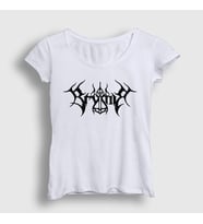 Presmono Kadın Beyaz Logo Metal Brymir T-Shirt 527759tt (Beyaz)