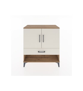Hyperion Şifonyer 3 Raflı Tek Çekmeceli 2 Kapaklı 88x44x96 Çam-Aytaşı