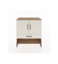 Hyperion Şifonyer 3 Raflı Tek Çekmeceli 2 Kapaklı 88x44x96 Çam-Aytaşı