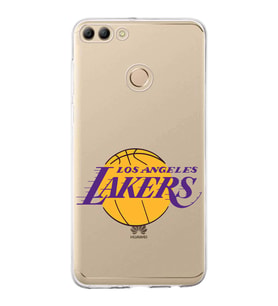 Huawei Y9 2018 Uyumlu Kapak LA Lakers Tasarımlı Şeffaf Silikon Kılıf