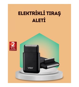 Mey İthalat® Çift Başlıklı Elektrikli Tıraş Makinesi Suya Dayanıklı, Hafif ve Ergonomik
