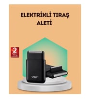Mey İthalat® Çift Başlıklı Elektrikli Tıraş Makinesi Suya Dayanıklı, Hafif ve Ergonomik