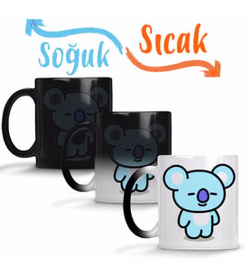 BT21 Koya Bts Sihirli Kupa Bardak Porselen
