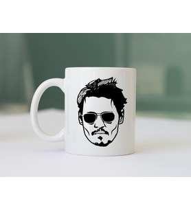 Johnny Depp Silüet  Baskılı Kupa Bardak