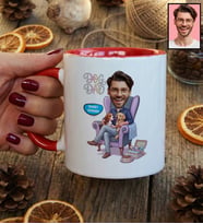Kişiye Özel Karikatürlü Dog Dad Köpek Babası Kupa Bardak Babalar Günü Hediyesi