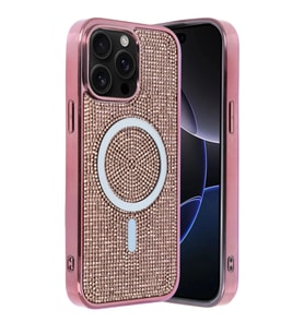 Northcity iPhone 15 Pro ile Uyumlu Helen MagSafe Şarjlı Kılıf - Pembe, Manyetik Şarj Desteği