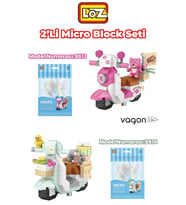 Vagonlife Loz Micro Block 2'li Motor Seti 2 Farklı Model Dekoratif Oyuncak Yapım Seti Yapı Blok Seti