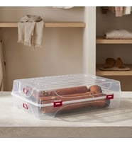 Şeffaf Çizme Saklama Kutusu 61x37x14 cm - Dayanıklı Plastik