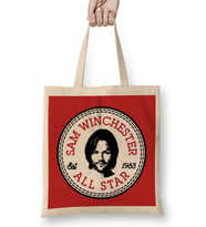 Sam Winchester Supernatural All Star Converse Logo Bez Çanta Uzun Saplı