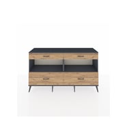 Hyperion Konsol 2 Raflı 4 Çekmeceli  176x44x99 Antrasit-Antrasit/Çam