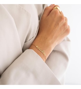 Kişiye Özel Minimal İsim Bileklik 925K Gümüş (Gold)