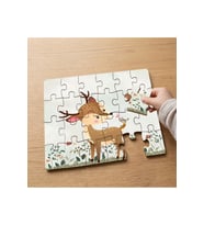 Mutlu Yavru Geyik Tasarımlı 24 Parça Ahşap Çocuk Puzzle MPK0420