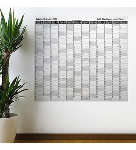 2020 Yıllık Planlayıcı Manyetik Duvar Stickerı Takvim 110x100 cm (5680)