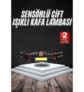 Kafa Lambası Çalışma Işığı Süper Parlak Mıknatıslı Lityum Lion Pilli