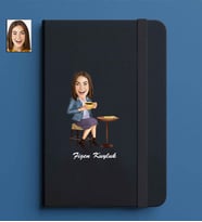 Kişiye Özel Kadın Model 13x21 Siyah Defter-16